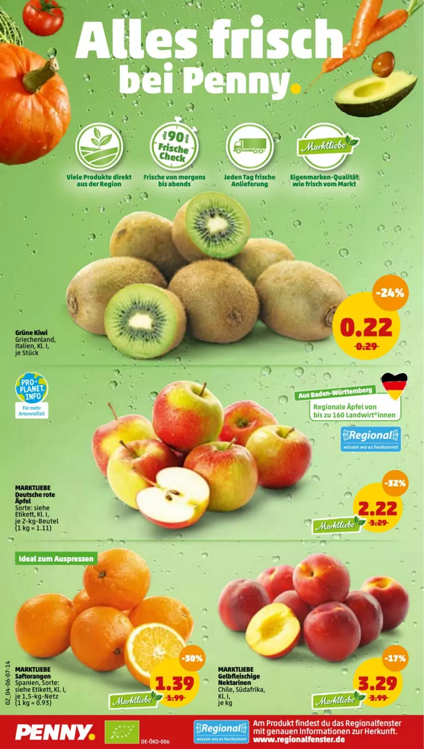 Aktueller Prospekt Penny - Prospekte - von 28.02 bis 05.03.2022 - strona 2 - produkty: beutel, eis, fenster, fleisch, kiwi, Nektar, nektarinen, orange, orangen, saft, Saftorangen, Ti, Yo