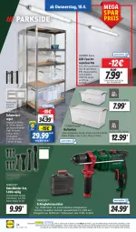 Gazetka promocyjna Lidl - Aktionsprospekt - Gazetka - ważna od 20.04 do 20.04.2024 - strona 30 - produkty: angebot, Bau, decke, Deckel, dell, eis, elle, kraft, Laufen, Leuchte, leuchtmittel, Mode, ndk, Parkside, regal, reis, Rollenbox, Schal, Schale, schlagbohrmaschine, Ti, ZTE