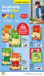 Gazetka promocyjna Lidl - Aktionsprospekt - Gazetka - ważna od 20.04 do 20.04.2024 - strona 50 - produkty: auer, Bona, edamer, Käse, käsescheiben, Milbona, ndk, sandwich, Schal, Schale, snack, Ti, würfel