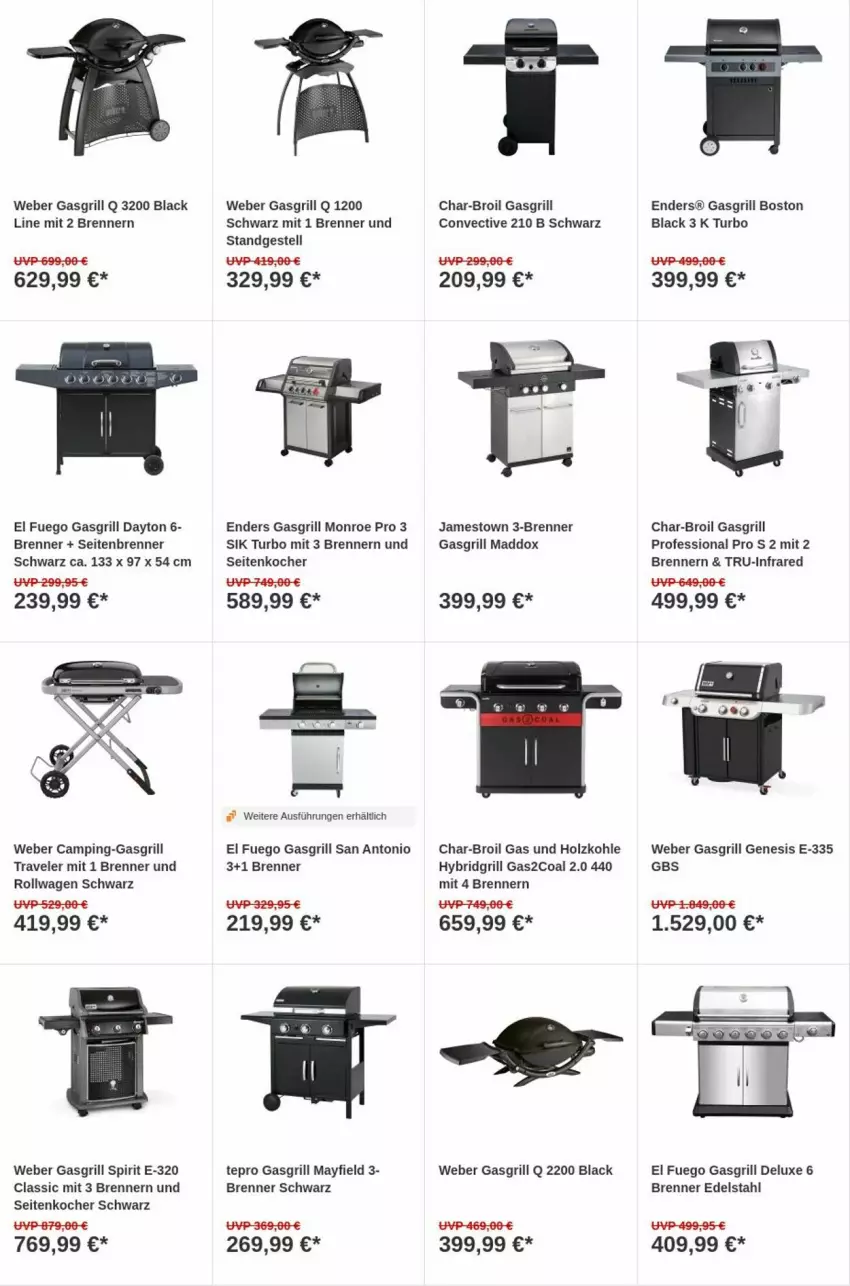 Aktueller Prospekt Obi - Prospekte - von 09.01 bis 17.01.2024 - strona 13 - produkty: char-broil, edelstahl, enders, gasgrill, grill, Holz, holzkohle, Kocher, lack, tepro, Ti, weber