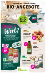 Gazetka promocyjna Denns Biomarkt - Prospekte - Gazetka - ważna od 01.08 do 01.08.2023 - strona 1 - produkty: angebot, angebote, Berger, bio, dennree, drink, eis, elle, fleisch, hafer, kaffee, milch, müsli, Nektar, nektarinen, nudel, nudeln, papier, pfirsich, pfirsiche, pfirsiche oder, pflanze, pflanzen, reis, Ti, vollmilch