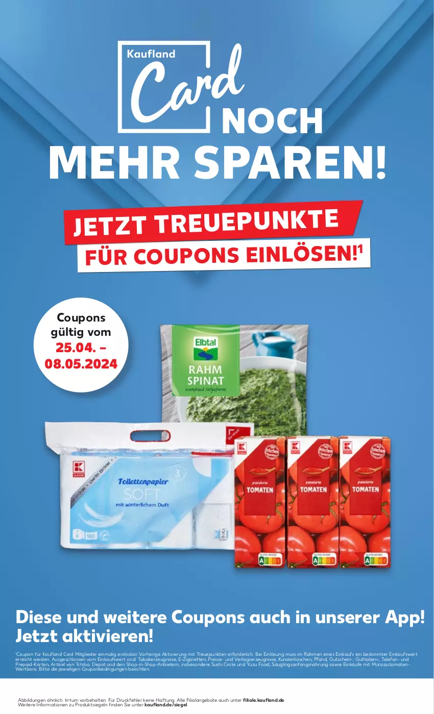 Aktueller Prospekt Kaufland - Prospekt - von 25.04 bis 30.04.2024 - strona 41 - produkty: angebot, angebote, auto, coupon, coupons, erde, gutschein, kerze, Sushi, Tasche, taschen, Tchibo, telefon, Ti, tomate, tomaten