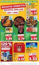 Gazetka promocyjna Kaufland - Prospekt - Gazetka - ważna od 30.04 do 30.04.2024 - strona 34 - produkty: alkohol, angebot, angebote, baguette, Berger, bier, brustfilet, butter, Cap, capri-sun, eis, erdinger, filet, frucht, fruchtsaft, fruchtsaftgetränk, geback, getränk, getränke, grill, hähnchenbrust, hähnchenbrustfilet, jungbullen, knoblauch, Knoblauchbutter, kräuter, minutenschnitzel, nürnberger, pfeffer, purland, reis, saft, schnitzel, spirituosen, steak, Ti, ZTE