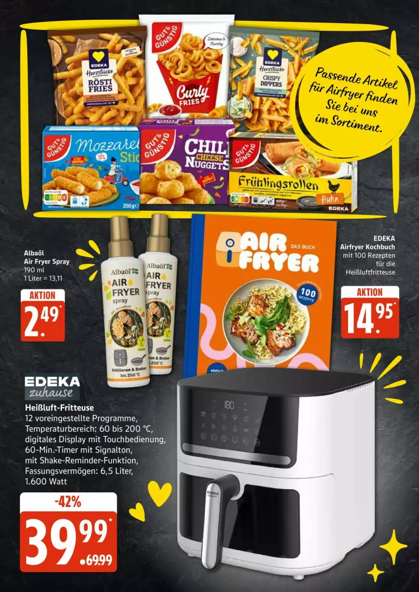 Aktueller Prospekt Edeka - Prospekte - von 27.10 bis 01.11.2025 - strona 23 - produkty: Airfryer, buch, fritteuse, rezept, rezepte, shake, Signal, Ti, Tiere, timer