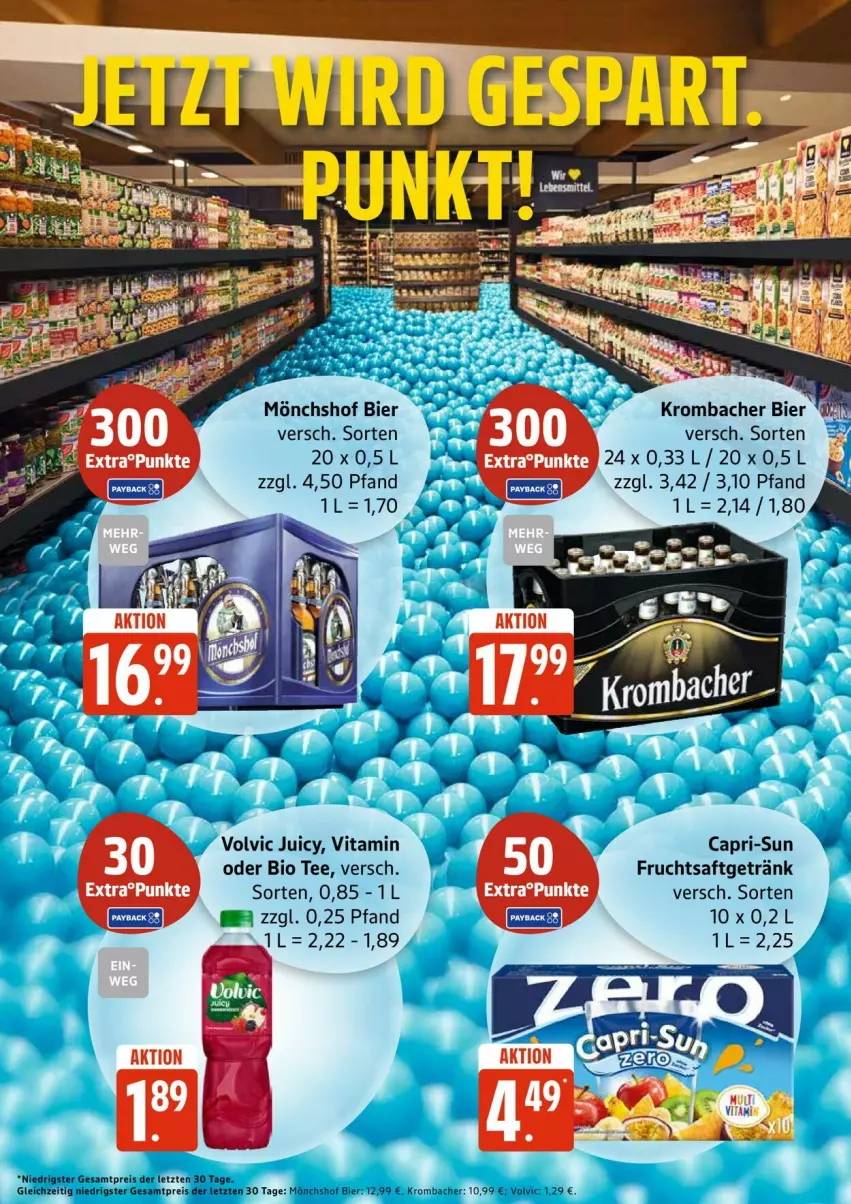 Aktueller Prospekt Edeka - Prospekte - von 27.10 bis 01.11.2025 - strona 26 - produkty: bier, bio, Cap, capri-sun, eis, frucht, fruchtsaft, fruchtsaftgetränk, getränk, krombache, krombacher, mönchshof, reis, saft, tee, Ti, vita, Vitamin C, volvic, ZTE