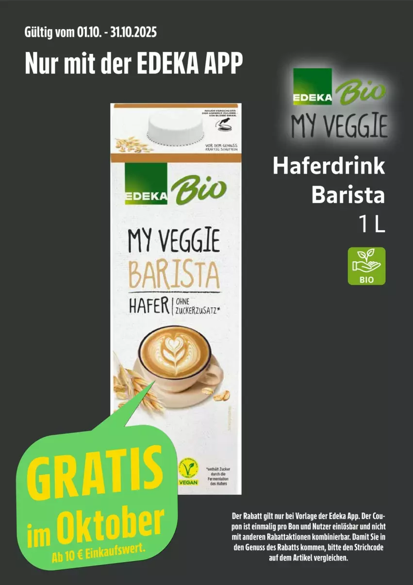 Aktueller Prospekt Edeka - Prospekte - von 27.10 bis 01.11.2025 - strona 29 - produkty: bio, deka, drink, hafer, Haferdrink, nuss, Ti, veggie