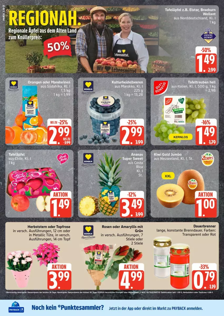 Aktueller Prospekt Edeka - Prospekte - von 27.10 bis 01.11.2025 - strona 6 - produkty: auer, eier, payback, rosen, tesa, Ti, topf, Tüte