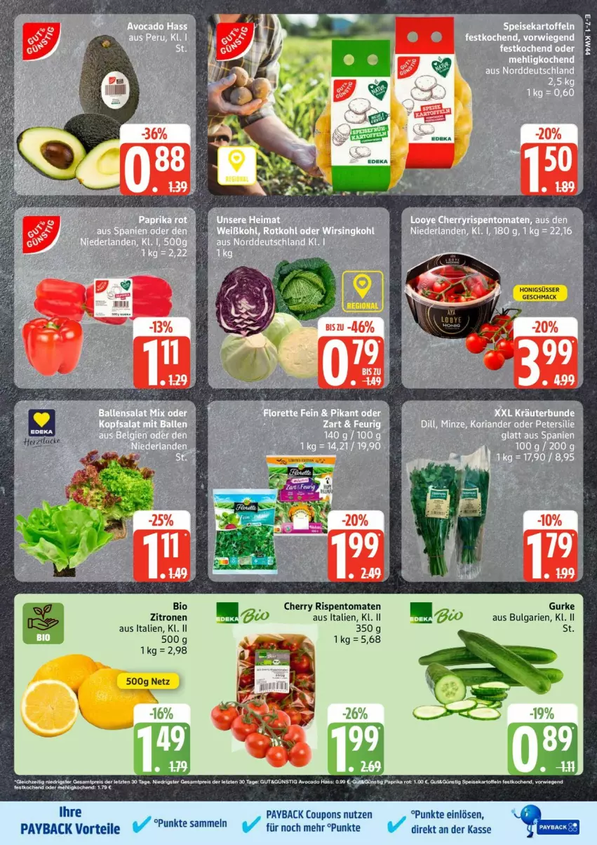 Aktueller Prospekt Edeka - Prospekte - von 27.10 bis 01.11.2025 - strona 7 - produkty: coupon, coupons, honig, mac, payback, rispentomaten, tee, tomate, tomaten, zitrone, zitronen