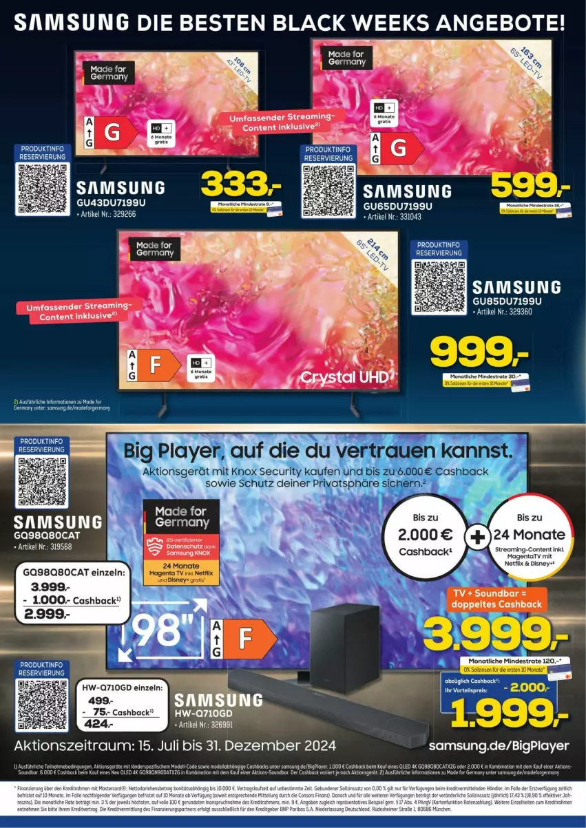 Aktueller Prospekt Euronics - Prospekte - von 30.11 bis 07.12.2024 - strona 18 - produkty: angebot, angebote, disney, lack, Mode, Samsung, soundbar, Ti