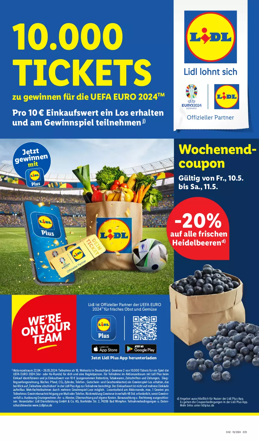 Aktueller Prospekt Lidl - Aktionsprospekt - von 06.05 bis 11.05.2024 - strona 58 - produkty: angebot, Bad, beere, beeren, Brei, coupon, eis, elle, gewinnspiel, gutschein, heidelbeere, heidelbeeren, obst, Obst und Gemüse, reis, telefon, Ti, Tüte, und gemüse