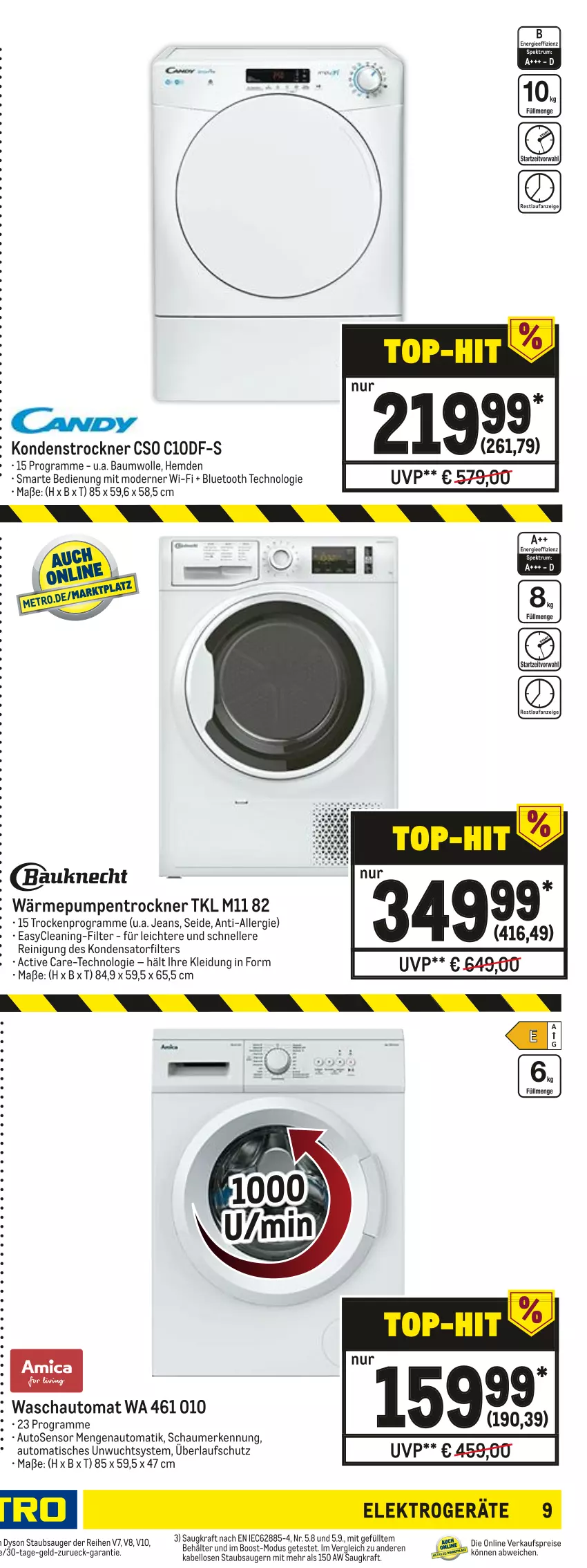 Aktueller Prospekt Metro - NonFood - von 03.01 bis 12.01.2022 - strona 17 - produkty: akku, Akku-Staubsauger, auto, Bau, baumwolle, Behälter, bürste, Dyson, eis, Elektro, elektrogeräte, elle, handstaubsauger, hemd, hemden, jeans, kleid, Kleidung, kraft, leds, leine, Leuchte, Mode, Reinigung, reis, sonderposten, staubsauger, teller, teppich, Ti, tisch, Trockner, wandhalterung, wärmepumpentrockner, wolle