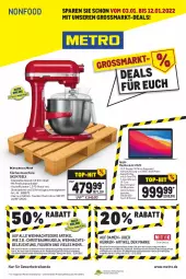 Gazetka promocyjna Metro - NonFood - Gazetka - ważna od 12.01 do 12.01.2022 - strona 1 - produkty: Apple, auto, Bau, Baumkugel, beleuchtung, edelstahl, eis, elle, ente, erde, fisch, gin, Handtasche, küche, Küchen, küchenmaschine, Kugel, LG, mac, macbook, macbook air, Metro, reis, schuhe, schüssel, ssd, strümpfe, Tasche, taschen, teller, Ti, tisch, Weihnachtsbeleuchtung