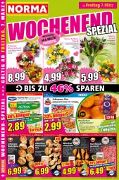 Gazetka promocyjna Norma - Norma - Gazetka - ważna od 10.03 do 10.03.2025 - strona 18 - produkty: à la bordelaise, activia, ball, Becher, blume, blumen, Blumenstrauß, bordelaise, brustfilet, eier, eis, filet, fleisch, frucht, gewürz, hackfleisch, hackfleisch gemischt, henkel, Kraut, kühlregal, latte, lebensmittel, mandarine, mandarinen, medaillons, mozzarella, natur, Ofen, regal, reis, rel, Ria, rind, rindfleisch, rosen, schenkel, schnitten, schwein, schweine, steak, steaks, Ti, tiefpreis, tomate, Vase, vita, wein, weine