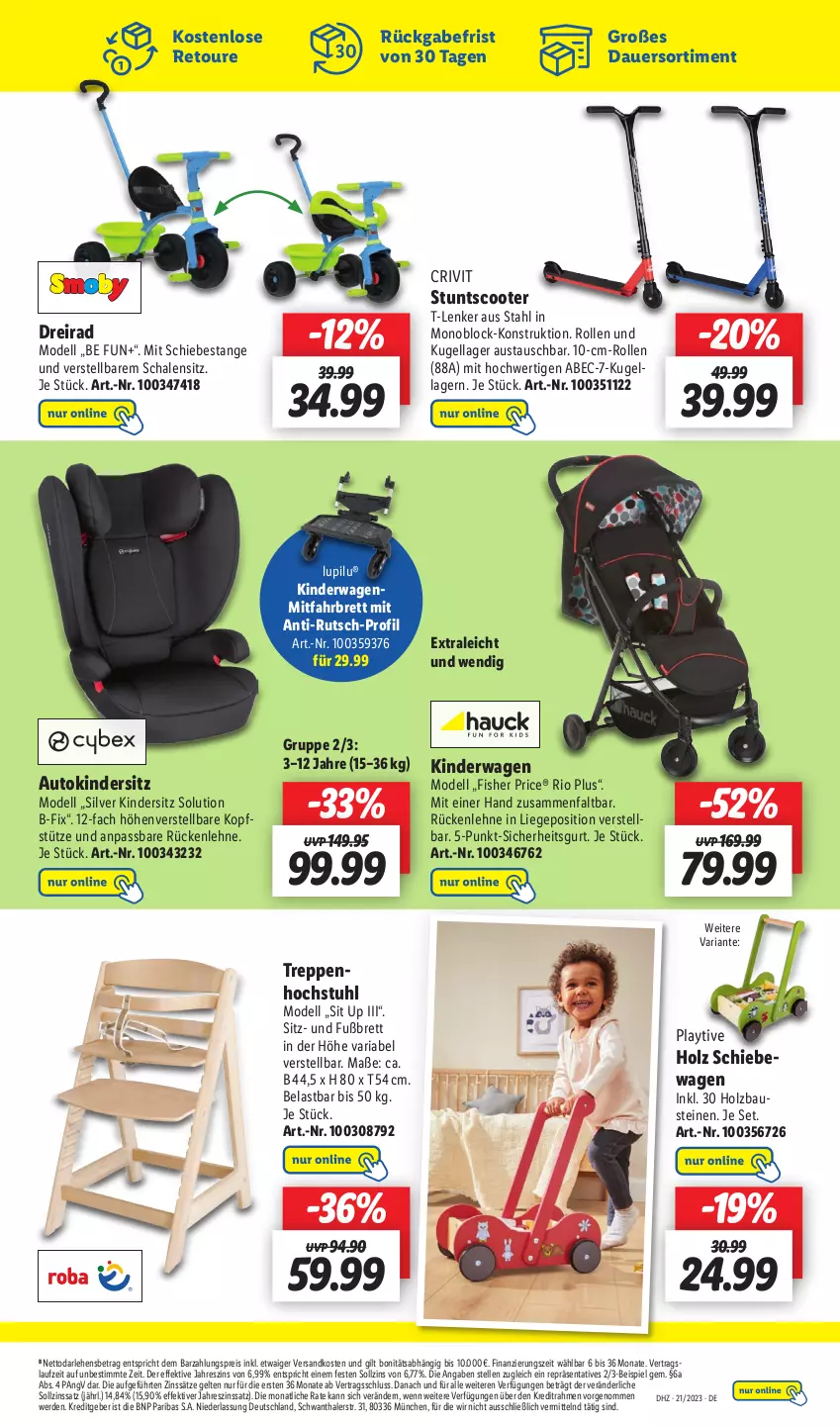 Aktueller Prospekt Lidl - Wochen-Highlights im Onlineshop - von 22.05 bis 28.05.2023 - strona 7 - produkty: auer, aust, auto, Bau, crivit, dell, Dreirad, eis, elle, erde, Holz, Kinder, Kindersitz, Kinderwagen, kopfstütze, Kugel, Liege, lupilu, Mode, ndk, reis, Ria, rückenlehne, Schal, Schale, scooter, stuhl, Ti