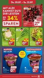 Gazetka promocyjna Aldi Nord - Von Montag - Gazetka - ważna od 22.07 do 22.07.2023 - strona 25 - produkty: aldi, ball, Becher, blume, blumen, blumenkohl, dessert, ehrmann, Ehrmann Grand Dessert, eis, kirsch, kirsche, kirschen, LG, reis, salat, Schal, Schale, Ti, tiefpreis, ZTE, zwiebel, zwiebeln