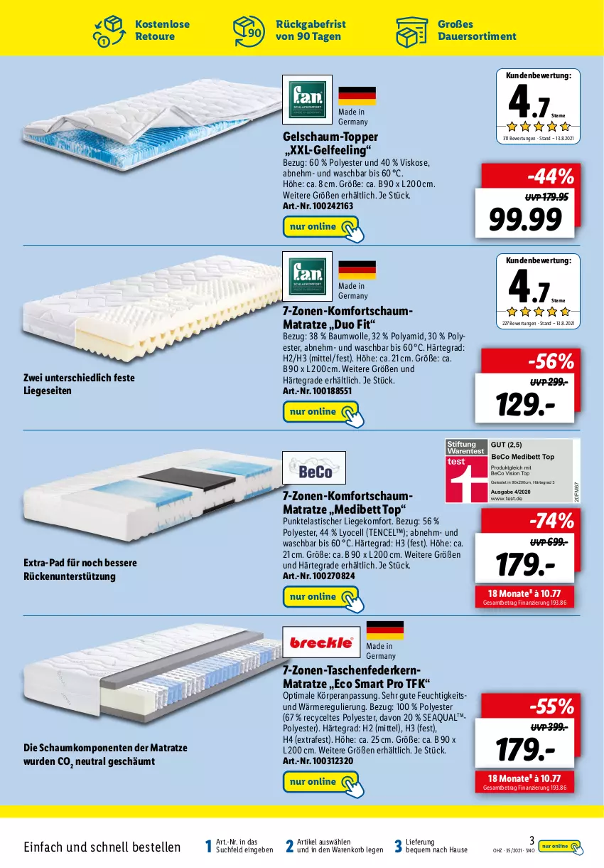 Aktueller Prospekt Lidl - Onlineshop-Highlights der Woche - von 21.08 bis 05.09.2021 - strona 3