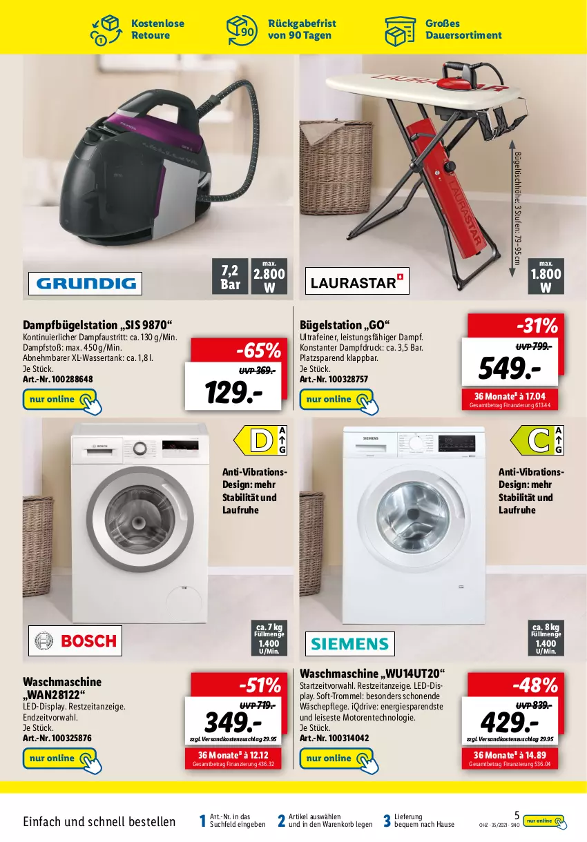 Aktueller Prospekt Lidl - Onlineshop-Highlights der Woche - von 21.08 bis 05.09.2021 - strona 5