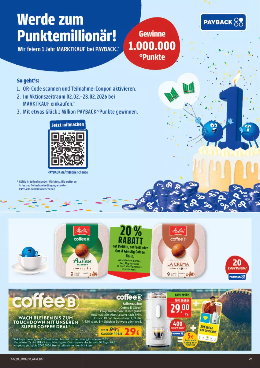 Aktueller Prospekt Marktkauf - Prospekt - von 01.02 bis 07.02.2026 - strona 29 - produkty: angebot, coupon, eis, kaffee, kaffeemaschine, lion, payback, reis, Ti, wasser, wassertank