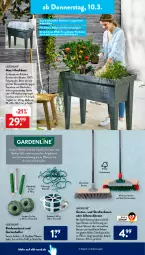 Gazetka promocyjna AldiSud - ALDI Aktuell - Gazetka - ważna od 12.03 do 12.03.2022 - strona 16 - produkty: abdeckhaube, aldi, angebot, angebote, blume, blumen, Brei, Draht, eis, ente, gardenline®, Garten, Gewächshaus, Hobby, Holz, kräuter, kräutern, latte, Laufen, pflanze, pflanzen, reis, resa, Ria, riegel, ring, Teleskop, teleskopstiel, Ti, wasser, weck, werkzeug