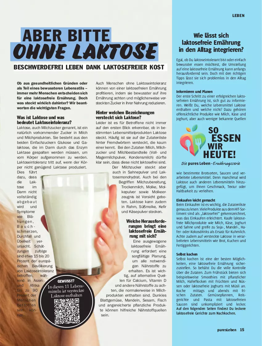 Aktueller Prospekt Hit - pures Leben - von 01.07 bis 31.12.2024 - strona 15 - produkty: Bau, brot, Calcium, drink, drinks, eier, eis, elle, erde, fertiggericht, fertiggerichte, fisch, früchte, früchten, Germ, Gesundheit, hafer, haferflocken, Heu, HP, joghur, joghurt, Käse, Kefir, kokos, kondensmilch, kuchen, lebensmittel, LG, mac, mandel, mandeln, milch, müsli, obst, pasta, pfanne, pfannen, reis, ring, rwe, sac, sahne, sauce, saucen, sesam, smoothie, smoothies, soja, Ti, Tiere, vita, Vitamin D, zucker