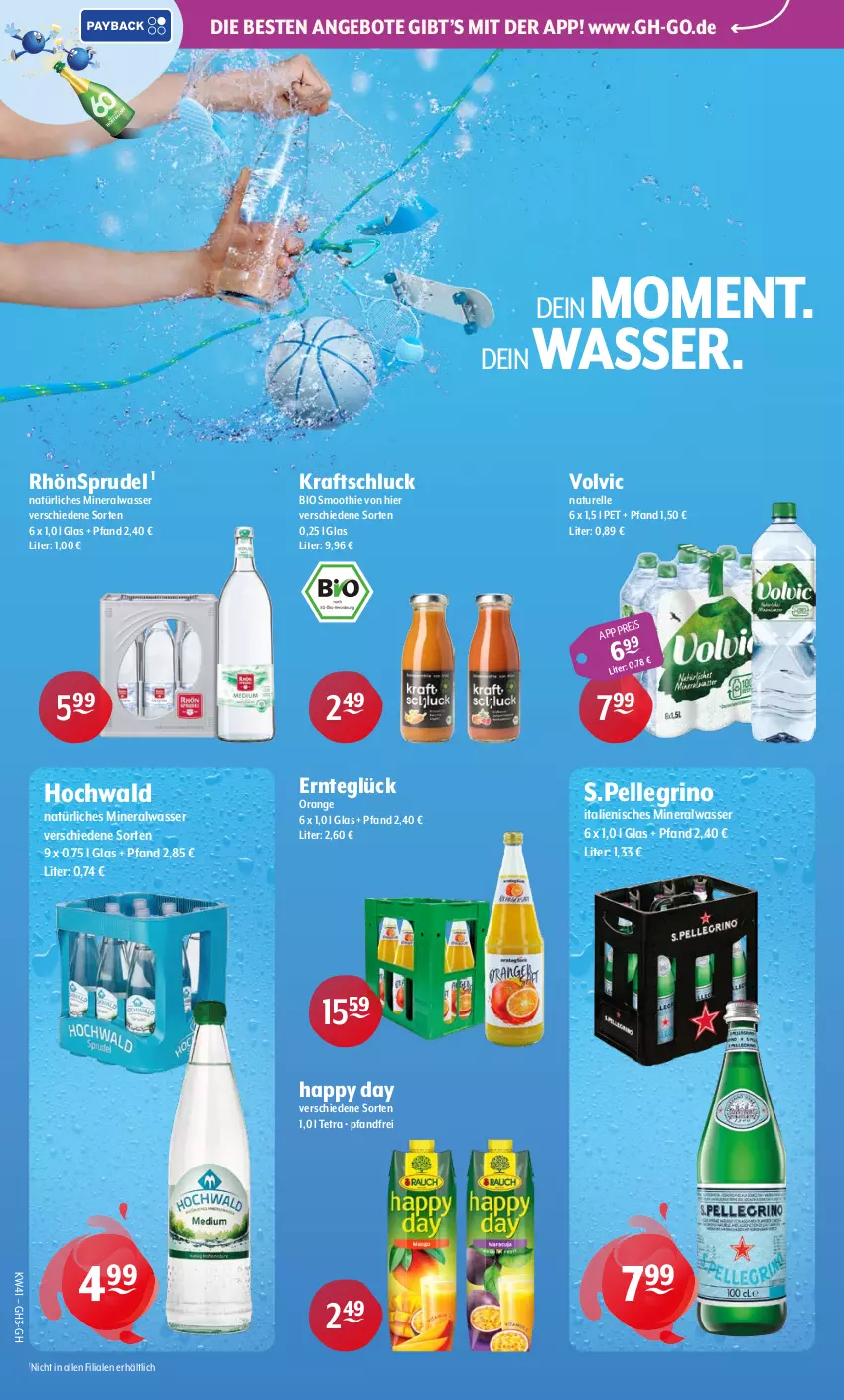 Aktueller Prospekt Getraenke Hoffmann - Prospekte - von 05.10 bis 10.10.2026 - strona 2 - produkty: Alwa, angebot, angebote, bio, eis, elle, Happy Day, hochwald, kraft, mineralwasser, natur, natürliches mineralwasser, orange, rel, RhönSprudel, smoothie, Sprudel, volvic, wasser