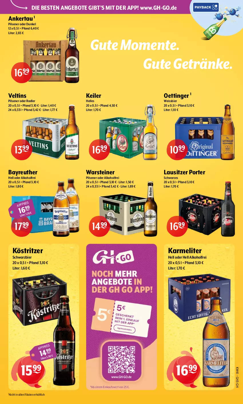 Aktueller Prospekt Getraenke Hoffmann - Prospekte - von 05.10 bis 10.10.2026 - strona 7 - produkty: alkohol, angebot, angebote, bier, eis, elle, ente, getränk, getränke, köstritzer, oder radler, oettinger, pils, pilsener, radler, steiner, Ti, veltins, veltins pilsener, warsteiner, weissbier