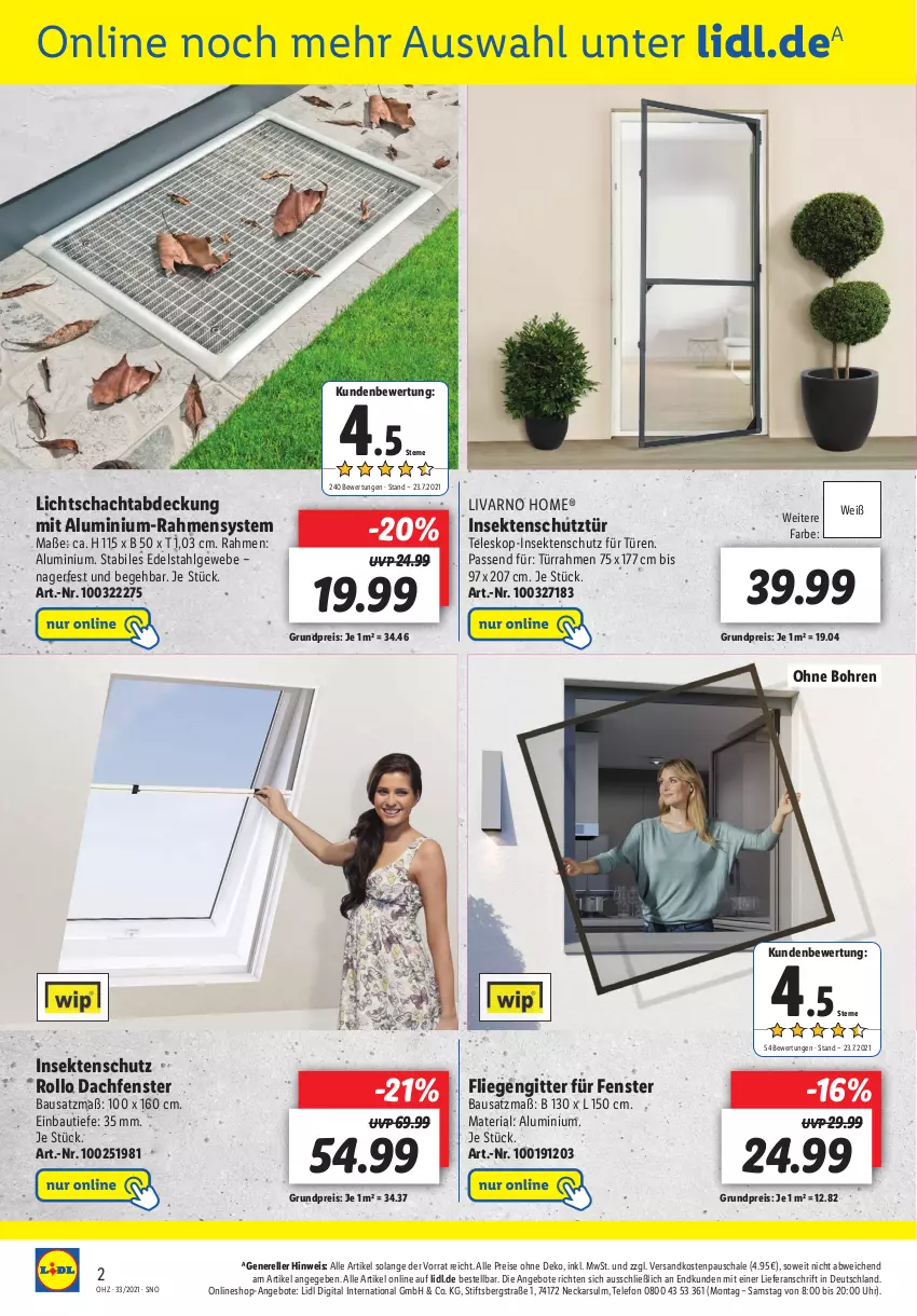 Aktueller Prospekt Lidl - Onlineshop-Highlights der Woche - von 07.08 bis 22.08.2021 - strona 2