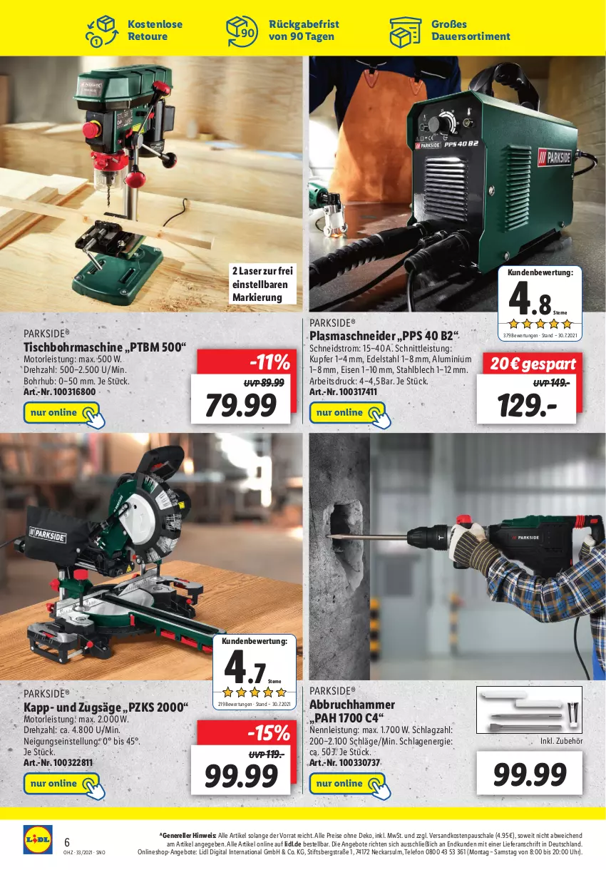 Aktueller Prospekt Lidl - Onlineshop-Highlights der Woche - von 07.08 bis 22.08.2021 - strona 6