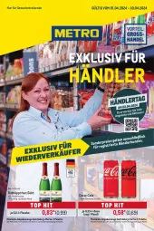 Gazetka promocyjna Metro - Trader Exklusiv - Gazetka - ważna od 30.04 do 30.04.2024 - strona 1 - produkty: angebot, angebote, coca-cola, cola, eis, flasche, frucht, getränk, getränke, Palette, rotkäppchen, sekt, Ti