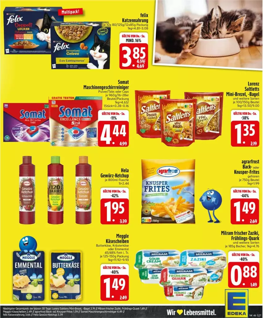 Aktueller Prospekt Edeka - Prospekte - von 10.11 bis 15.11.2025 - strona 29 - produkty: agrarfrost, Becher, beutel, brezel, Cap, flasche, geschirr, lorenz, milram, quark, reiniger, saltletts, somat, Ti, zaziki