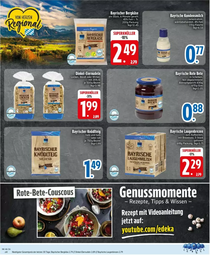 Aktueller Prospekt Edeka - Prospekte - von 10.11 bis 15.11.2025 - strona 8 - produkty: Bergkäse, beutel, deo, eier, eiernudeln, eis, ente, Käse, nudel, nudeln, nuss, reis, rezept, rezepte, Ti, ZTE
