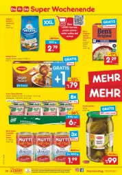 Gazetka promocyjna Netto Marken-Discount - Filial-Angebote - Gazetka - ważna od 12.03 do 12.03.2022 - strona 34 - produkty: Becher, Ben’s Original, beutel, eis, fleisch, frucht, fruchtfleisch, gewürz, Gewürzgurke, gewürzgurken, Gewürzmischung, gin, gurke, gurken, knorr, kochbeutel, korn, Langkornreis, maggi, Mutti, ndk, reis, sauce, snack, Ti, Tiere, tomate, tomaten, Vegeta, versandkostenfrei