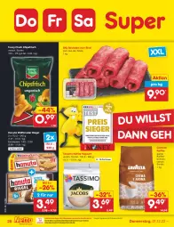 Gazetka promocyjna Netto Marken-Discount - Filial-Angebote - Gazetka - ważna od 03.12 do 03.12.2022 - strona 30 - produkty: bestpreis, bohne, bohnen, chips, chipsfrisch, eis, funny-frisch, hanuta, kaffee, kaffee-kapseln, kaffeebohnen, lavazza, ndk, reis, riegel, rind, rouladen, sim, tassimo, Ti, Tiere