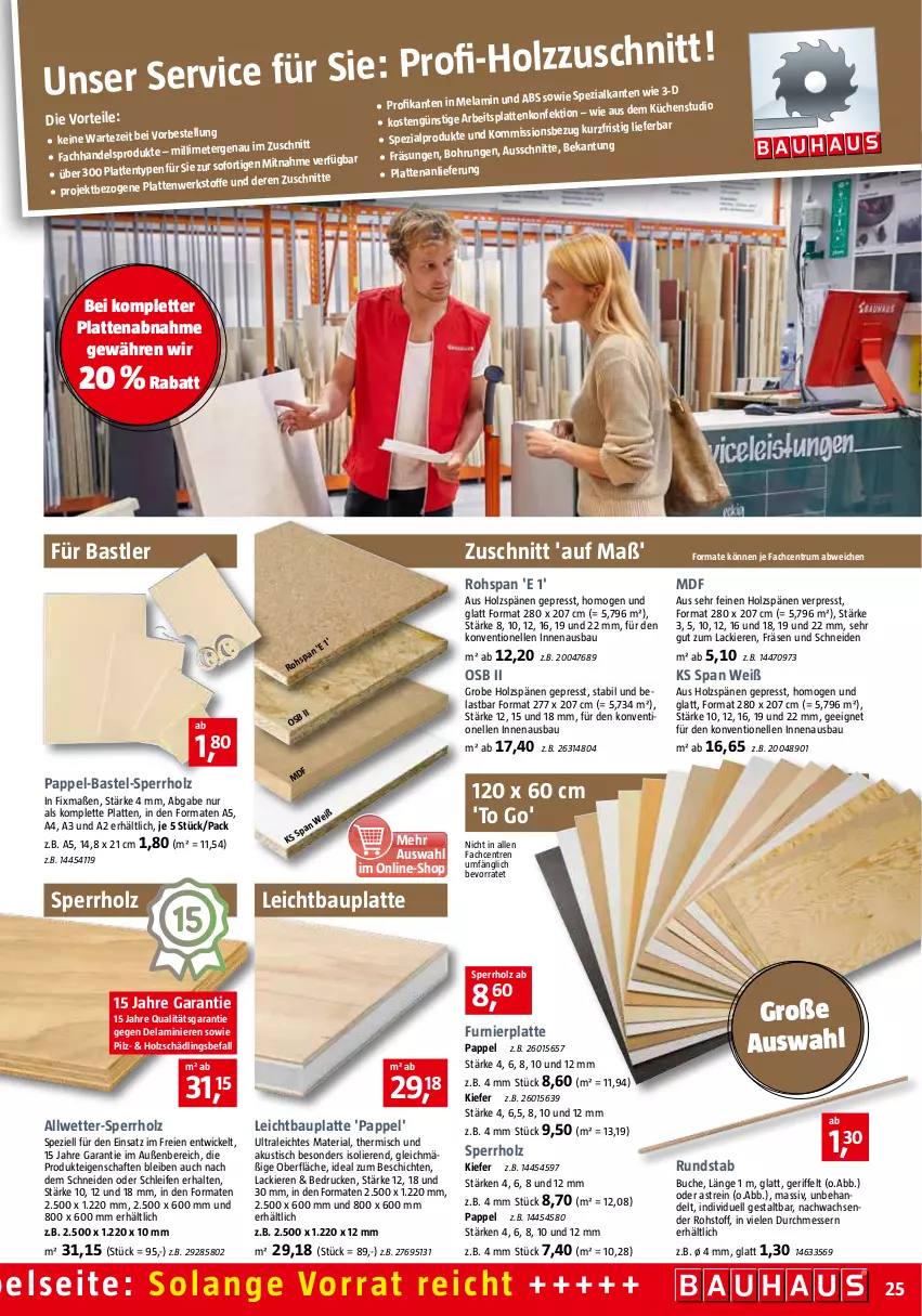 Aktueller Prospekt Bauhaus - Prospekte - von 03.12 bis 31.12.2022 - strona 25 - produkty: alpro, Bau, buch, elle, Holz, küche, Küchen, lack, latte, messer, Ria, rum, Spezi, Ti, tisch, usb, WICK