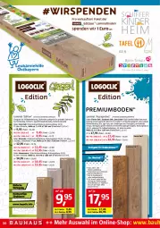 Gazetka promocyjna Bauhaus - Prospekte - Gazetka - ważna od 31.12 do 31.12.2022 - strona 30 - produkty: aqua, Bad, Bau, Bona, Holz, Kunstharz, laminat, landhausdiele, latte, Laufen, Logoclic, Palette, Rauch, ring, stuhl, Ti