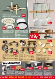 Gazetka promocyjna Bauhaus - Prospekte - Gazetka - ważna od 31.12 do 31.12.2022 - strona 35 - produkty: Bau, braun, Cap, decke, deckenleuchte, dell, eis, elle, fernbedienung, Holz, lamm, led-deckenleuchte, leds, leine, Leuchte, leuchten, leuchtmittel, Osram, Pendelleuchte, Ti, vita, WICK