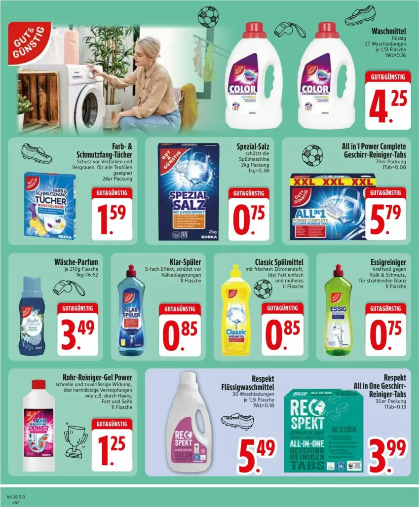 Aktueller Prospekt Edeka - Prospekte - von 06.07 bis 11.07.2026 - strona 12 - produkty: elle, essig, flasche, geschirr, kraft, parfum, reiniger, salz, Seife, Spezi, spülmittel, Ti, tücher, waschmittel, zitrone, zitronen