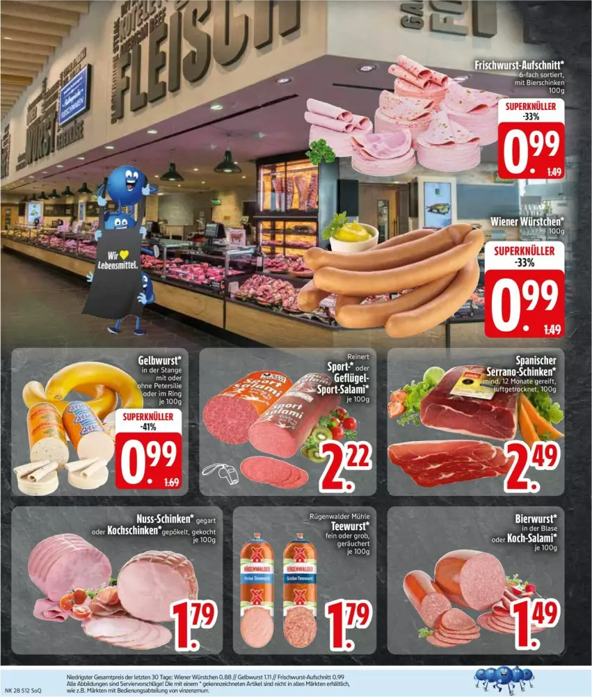 Aktueller Prospekt Edeka - Prospekte - von 06.07 bis 11.07.2026 - strona 14 - produkty: aufschnitt, bier, bierschinken, schinken, tee, teewurst, Ti, wurst