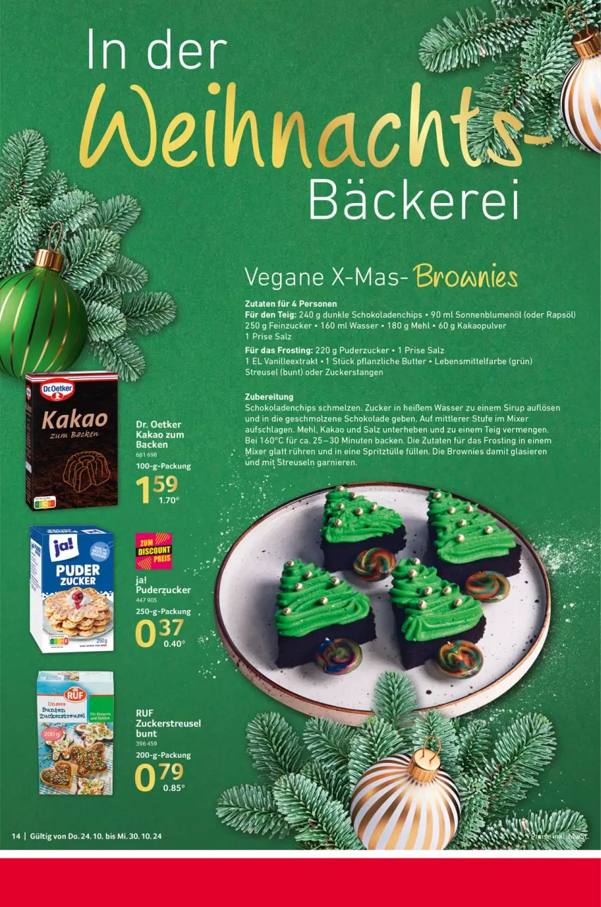 Aktueller Prospekt Selgros - Food - von 24.10 bis 30.10.2024 - strona 14 - produkty: blume, blumen, blumenöl, brownie, brownies, butter, chips, Dr. Oetker, garnier, kakao, lebensmittel, Lebensmittelfarbe, mehl, Mixer, rapsöl, salz, schoko, schokolade, schokoladen, sirup, sonnenblume, sonnenblumen, sonnenblumenöl, Ti, vanille, wasser, zucker