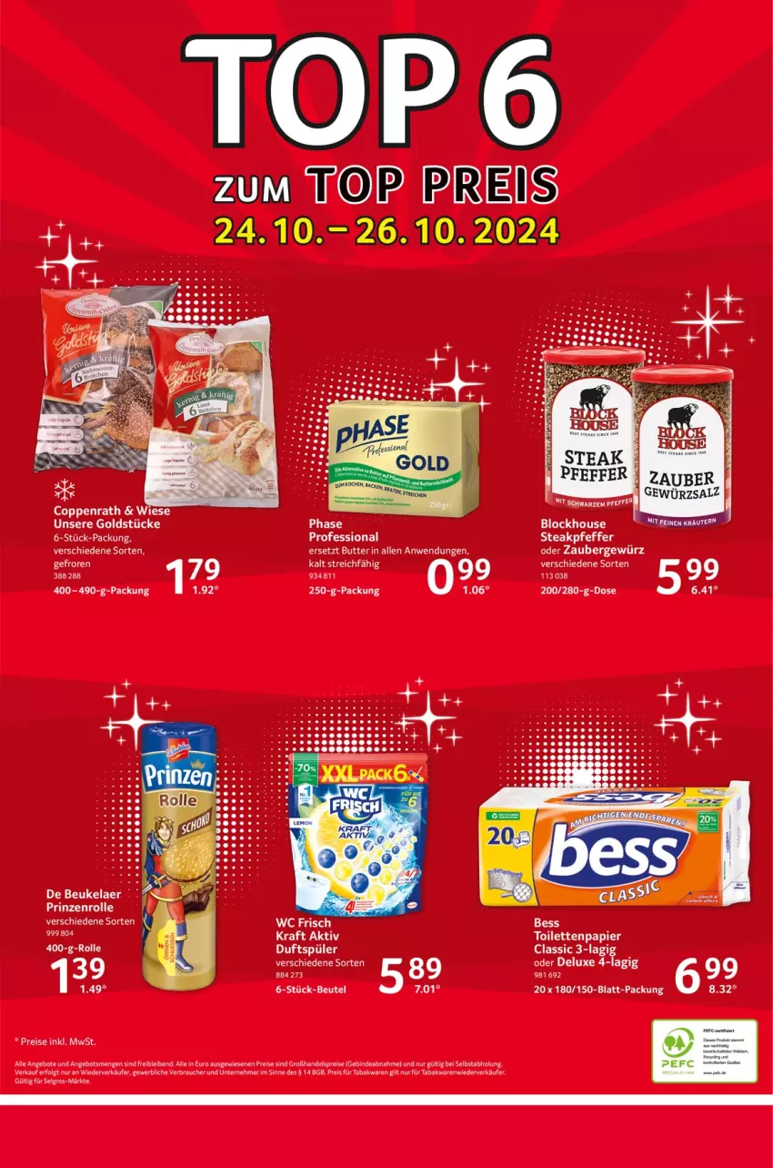 Aktueller Prospekt Selgros - Food - von 24.10 bis 30.10.2024 - strona 24 - produkty: angebot, angebote, beutel, coppenrath, de beukelaer, eis, gewürz, Goldstücke, LG, papier, pfeffer, prinzenrolle, Rauch, reis, steak, Ti, toilettenpapier, wc frisch