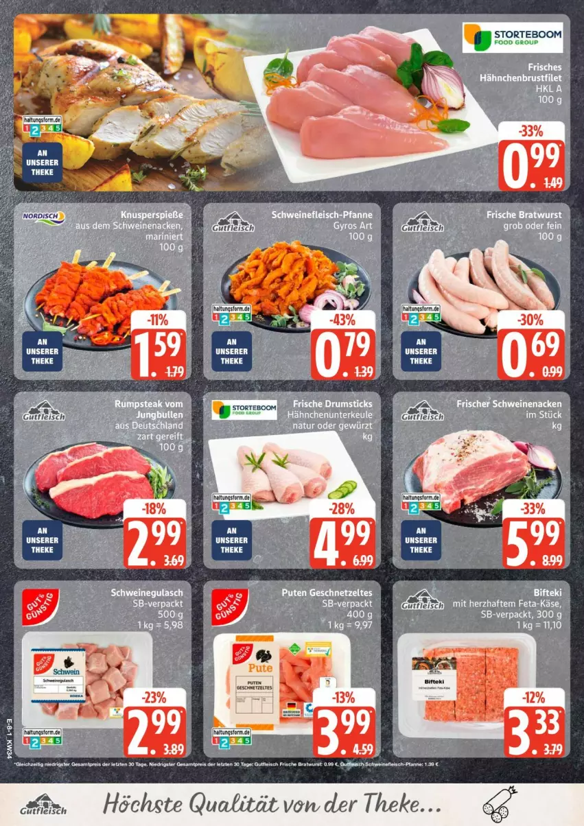 Aktueller Prospekt Edeka - Prospekte - von 17.08 bis 22.08.2026 - strona 10 - produkty: auer, brustfilet, feta, filet, hähnchenbrust, hähnchenbrustfilet, Käse, schwein, schweine, schweinenacken, torte, wein, weine