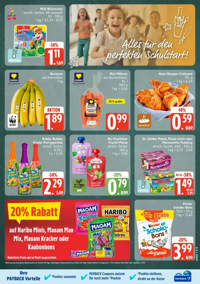Aktueller Prospekt Edeka - Prospekte - von 17.08 bis 22.08.2026 - strona 3 - produkty: coupon, coupons, eis, ente, frucht, fruchtgummi, haribo, kracher, maoam, payback, reis, Ti, ZTE