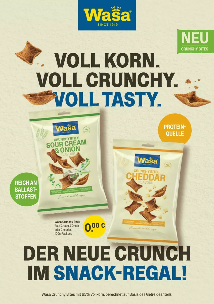 Aktueller Prospekt Edeka - Prospekte - von 17.08 bis 22.08.2026 - strona 9 - produkty: ball, bites, cheddar, elle, korn, regal, snack, sour cream, wasa