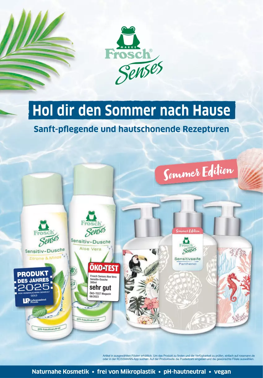 Aktueller Prospekt Rossmann - Prospekte - von 02.06 bis 31.08.2025 - strona 29 - produkty: aloe vera, asti, dusche, Frosch, kosmetik, leitz, magazin, minze, natur, Panthenol, Seife, Ti, zitrone