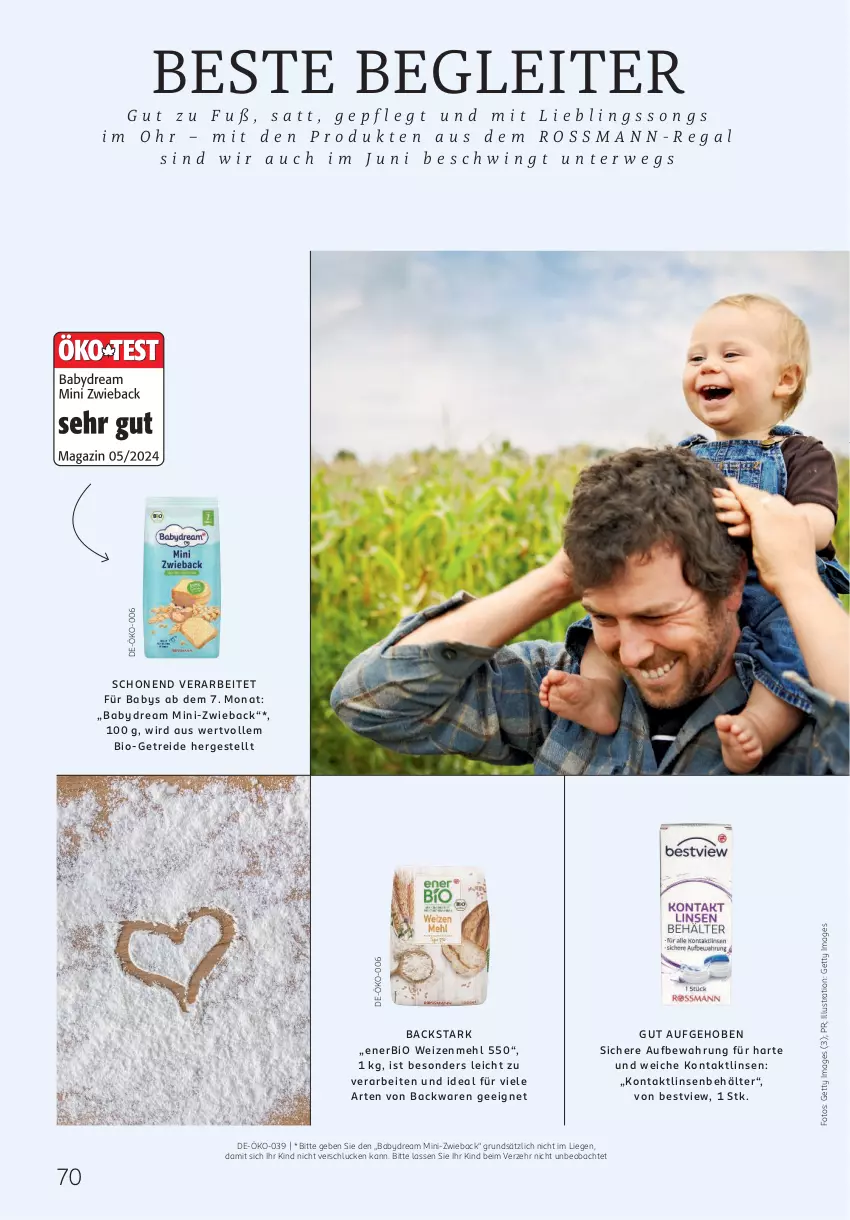 Aktueller Prospekt Rossmann - Prospekte - von 02.06 bis 31.08.2025 - strona 70 - produkty: babydream, backwaren, Behälter, bio, Liege, linsen, mehl, regal, rwe, Ti, weizenmehl