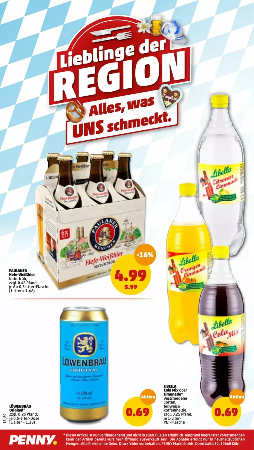 Aktueller Prospekt Penny - Prospekte - von 10.01 bis 15.01.2022 - strona 14 - produkty: bier, cola, eis, flasche, gin, Hefe, LG, limo, limonade, natur, Paula, paulaner, pet-flasche, reis, Ti, ZTE