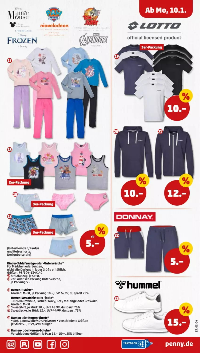 Aktueller Prospekt Penny - Prospekte - von 10.01 bis 15.01.2022 - strona 21 - produkty: Anzug, Bau, baumwolle, eis, Elan, hemd, hemden, herren-shorts, herren-t-shirt, Jacke, Kinder, panty, retroshorts, Schlafanzug, Schlafanzüge, schuhe, shirt, shirts, shorts, Spiele, sweatjacke, Sweatshirt, T-Shirt, Unterhemd, unterhemden, Unterwäsche, wolle