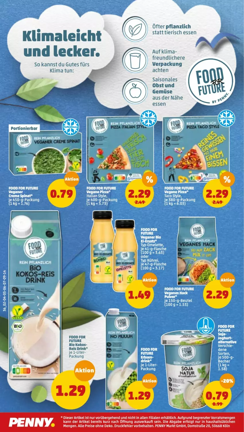 Aktueller Prospekt Penny - Prospekte - von 10.01 bis 15.01.2022 - strona 34 - produkty: bio, creme, drink, eis, kokos, LG, obst, Obst und Gemüse, reis, spinat, Ti, und gemüse, ZTE