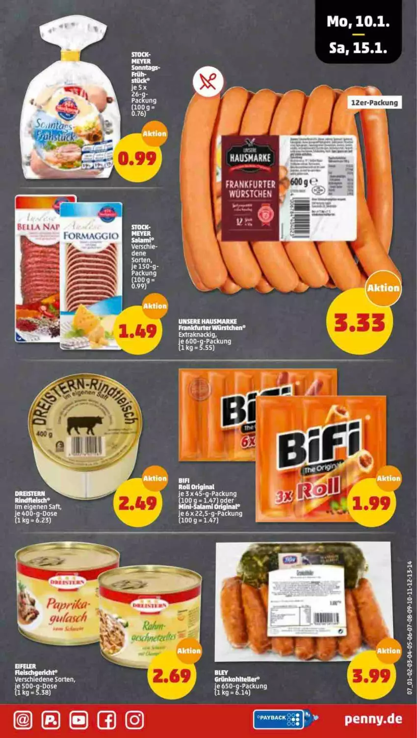 Aktueller Prospekt Penny - Prospekte - von 10.01 bis 15.01.2022 - strona 5 - produkty: eis, fleisch, frankfurter, maggi, rind, rindfleisch, saft, Ti, würstchen