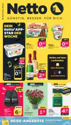 Gazetka promocyjna Netto - Woche 32 - Gazetka - ważna od 10.08 do 10.08.2024 - strona 1 - produkty: almighur, almighurt, angebot, angebote, Bad, chrysanthemen, coca-cola, cola, ehrmann, ehrmann almighurt, eis, jacobs, jacobs krönung, lätta, Laufen, margarine, obst, pantolette, pantoletten, reis, rotkäppchen, sekt, Ti